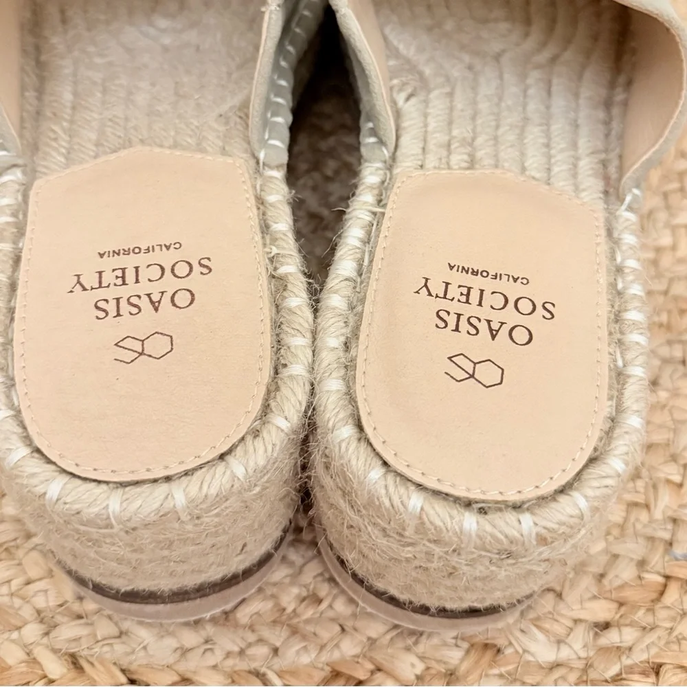 🌾 Oasis Society of‎ California Platform Espadrille Slide in Stone